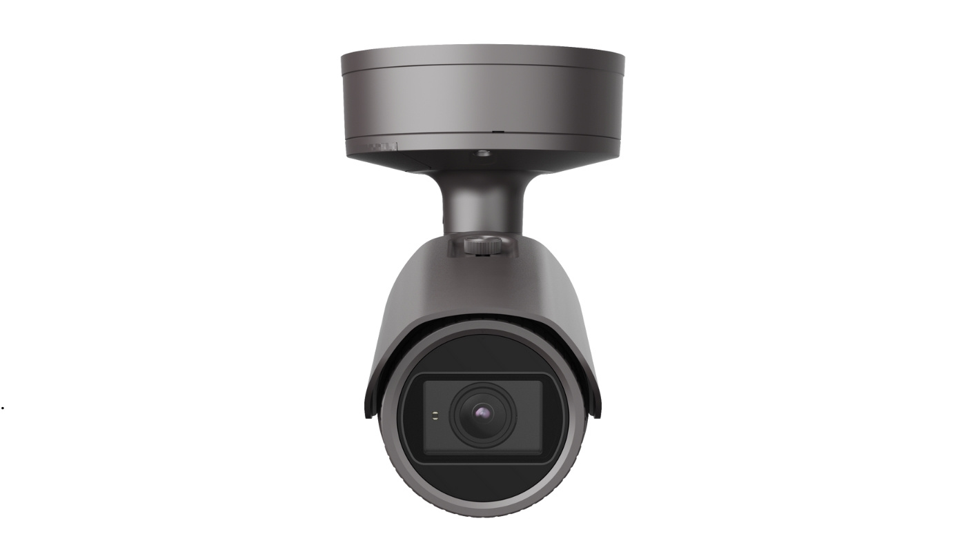 Hanwha Vision XNO‑8080R camera mounted outdoors, showcasing SAC Distribution Center’s AI-powered surveillance solution